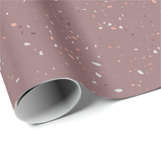 Stone Terrazzo Pattern Geschenkpapier (Rolleneckpunkt)