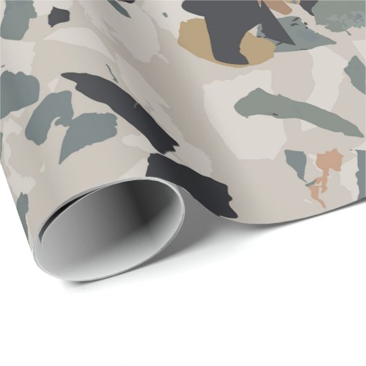 Stone Terrazzo Pattern Geschenkpapier (Rolleneckpunkt)