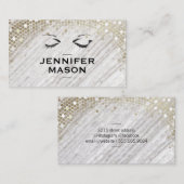 Stone Texture Sequin Akzent Augen Lashes Visitenkarte (Vorne/Hinten)