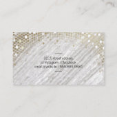 Stone Texture Sequin Akzent Augen Lashes Visitenkarte (Rückseite)