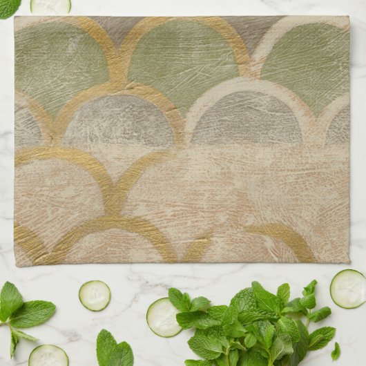 Stone Tile Design von Chariklia Zarris Geschirrtuch (Gefaltet)