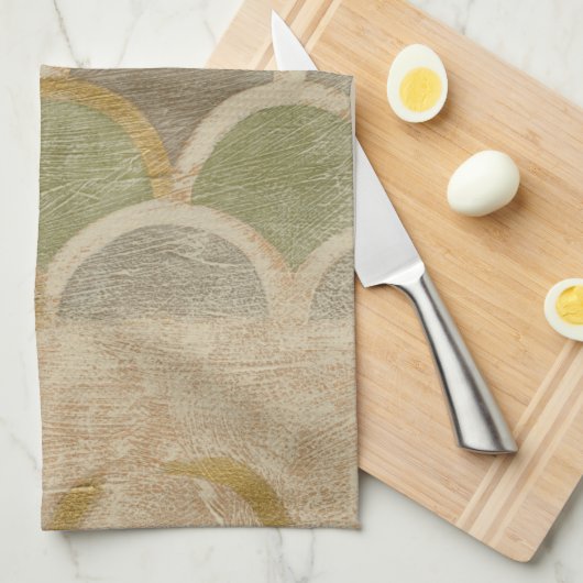 Stone Tile Design von Chariklia Zarris Geschirrtuch (Viertel Falte)