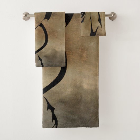 Stone Tile Dragon Badhandtuch Set (Insitu)
