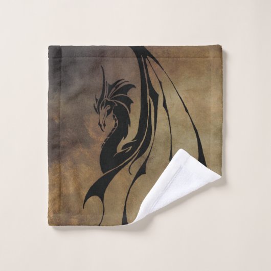 Stone Tile Dragon Badhandtuch Set (Waschlappen)