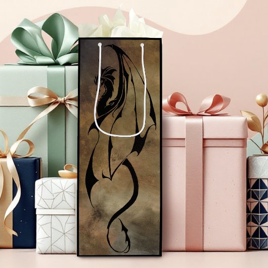 Stone Tile Dragon Geschenktüte Für Weinflaschen