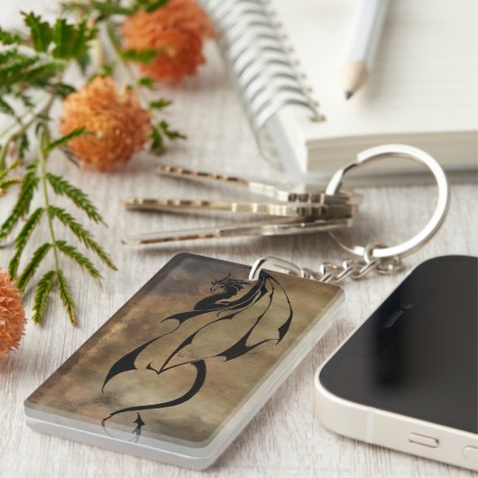 Stone Tile Dragon Schlüsselanhänger (Vorderseite rechts)