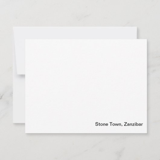 Stone Town, Sansibar Afrika Karte (Rückseite)