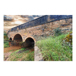 Stone Triple Arched Bridge Fotodruck