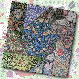 Stone TRIVET - William Morris Image Collage Töpfeuntersetzer