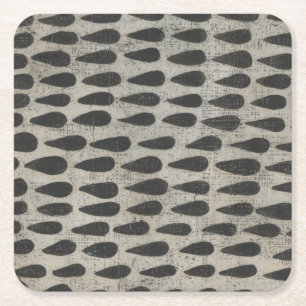 Stone - Tropfen Rechteckiger Pappuntersetzer