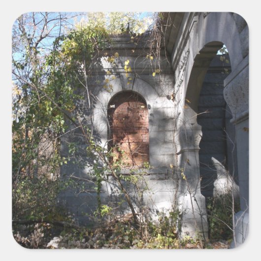 Stone und Brick Quadratischer Aufkleber (Vorderseite)