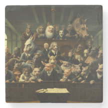 Stone Untersetzer - "Animal Congress"