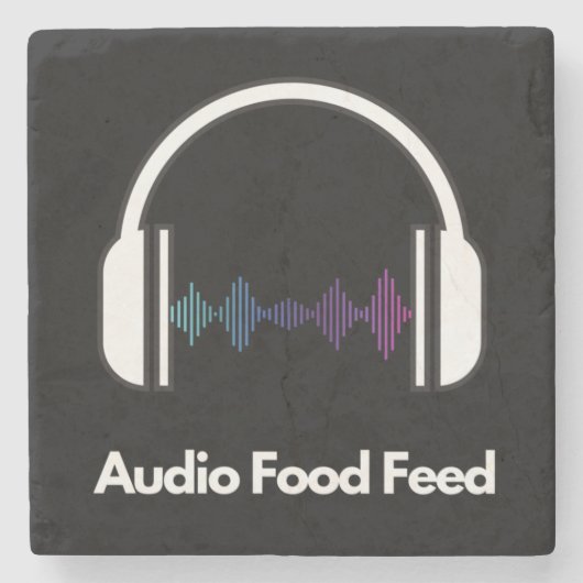 Stone Untersetzer - Audio Food Gefüttert (Vorderseite)