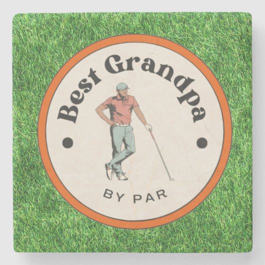 Stone Untersetzer - Beste Opa von Par (Vorderseite)