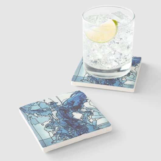 Stone Untersetzer Blue Angel (Seitenansicht)