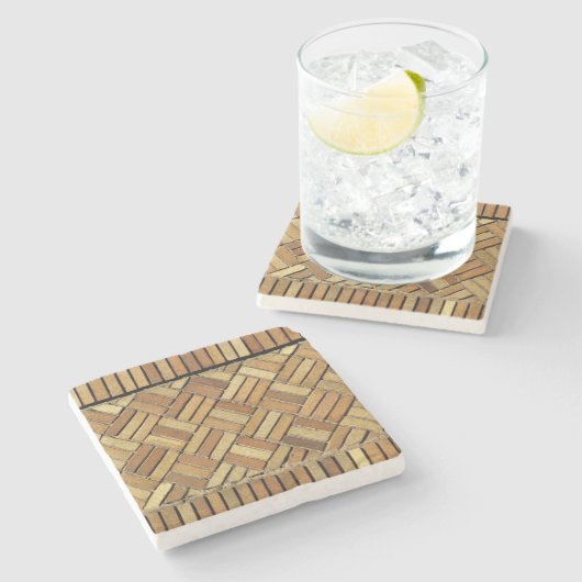 Stone Untersetzer - Brick Pattern (Seitenansicht)