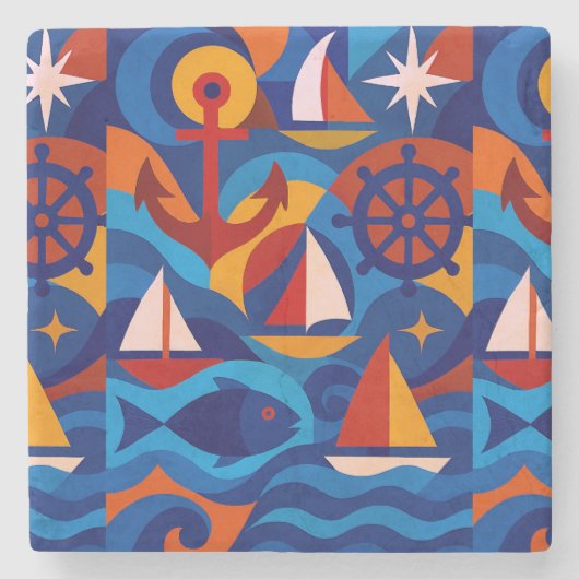 Stone-Untersetzer "Deep End" Steinuntersetzer (Vorderseite)