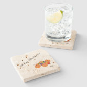 Stone Untersetzer: Erntedank segnen Steinuntersetzer (Seitenansicht)