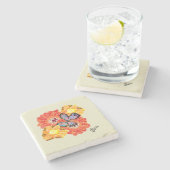 Stone Untersetzer: Frühjahr Gefühl Steinuntersetzer (Seitenansicht)