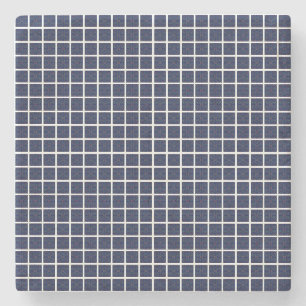 Stone-Untersetzer für blaue geometrische Quadrate Steinuntersetzer