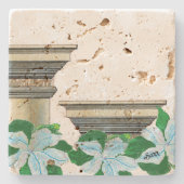 Stone Untersetzer: Grecian Columns Steinuntersetzer (Vorderseite)