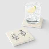 Stone Untersetzer: Griechische Statue Steinuntersetzer (Seitenansicht)