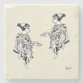 Stone Untersetzer: Griechische Statue Steinuntersetzer (Vorderseite)