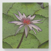 STONE UNTERSETZER/ "LAVENDER WASSER LILY" STEINUNTERSETZER (Vorderseite)