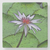 STONE UNTERSETZER/ "LAVENDER WASSER LILY" STEINUNTERSETZER (Vorderseite)