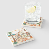 Stone Untersetzer Malaga Málaga Spanien Bar Wohnge (Seitenansicht)