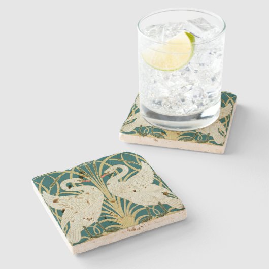 Stone Untersetzer Marble Art Nouveau (Seitenansicht)