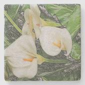 STONE-UNTERSETZER MIT CALLA LILY/DIG.EFFECTS STEINUNTERSETZER (Vorderseite)