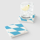 Stone Untersetzer mit der Flagge Bayerns (Seitenansicht)