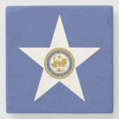 Stone Untersetzer mit Flagge von Houston (Vorderseite)