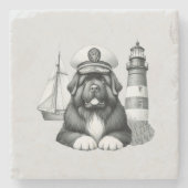 Stone Untersetzer Newf Capt'n of the Watch (Vorderseite)