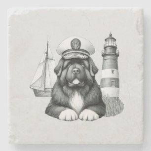 Stone Untersetzer Newf Capt'n of the Watch