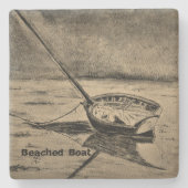 Stone Untersetzer Sailboat On Beach Custom (Vorderseite)