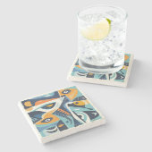 Stone Untersetzer Sea Theme (Seitenansicht)