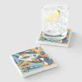 Stone Untersetzer Sea Theme 2 (Seitenansicht)