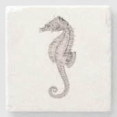 Stone Untersetzer-Seepferd Steinuntersetzer (Vorderseite)