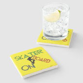 Stone Untersetzer - Skater an Bord (Seitenansicht)