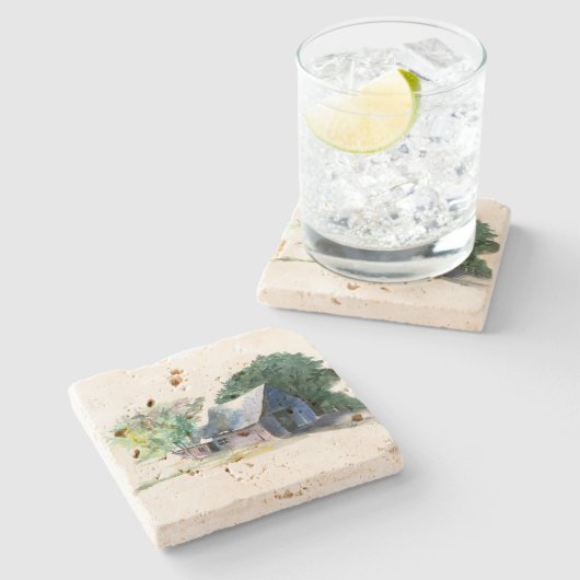 Stone Untersetzer - Stallgebäude (Seitenansicht)