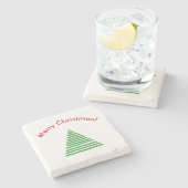 Stone Untersetzer - Stilisierter Baum mit geschlif (Seitenansicht)