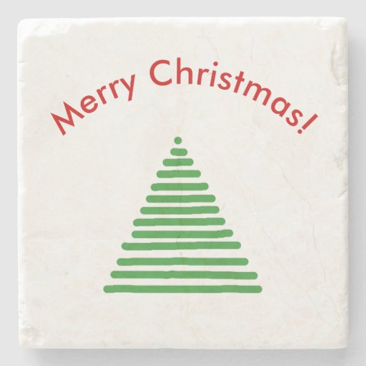 Stone Untersetzer - Stilisierter Baum mit geschlif (Vorderseite)