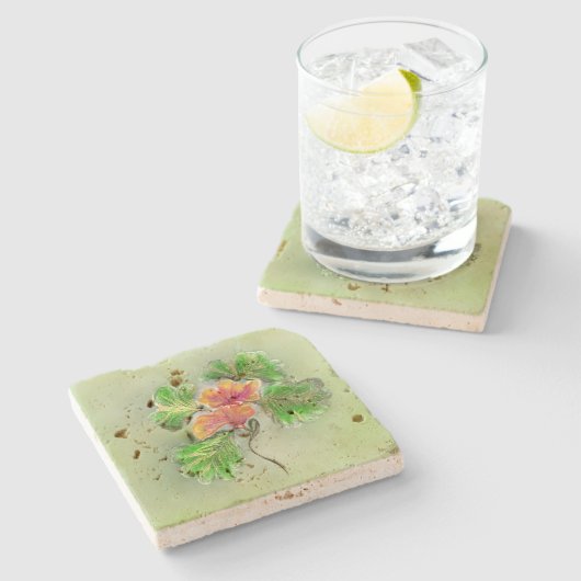 Stone Untersetzer Travertin (Seitenansicht)