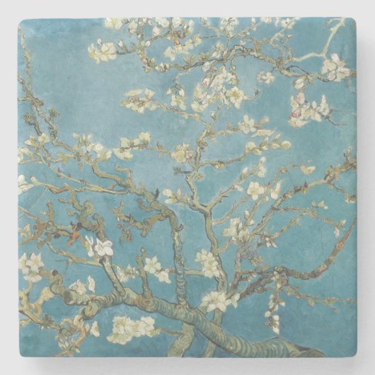 STONE UNTERSETZER: VAN GOGH: ALMOND BLOSSOM  STEINUNTERSETZER (Vorderseite)