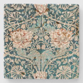 STONE UNTERSETZER: WILLIAM MORRIS : HONEYSUCKLE STEINUNTERSETZER