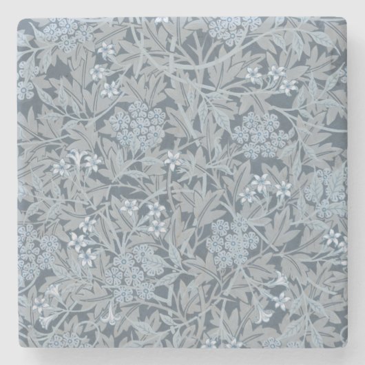 STONE UNTERSETZER: WILLIAM MORRIS:JASMINE DESIGN STEINUNTERSETZER (Vorderseite)