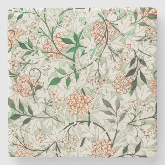 STONE UNTERSETZER: WILLIAM MORRIS: JASMINE STEINUNTERSETZER (Vorderseite)