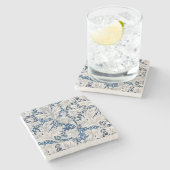 STONE UNTERSETZER: WILLIAM MORRIS : WALLFLOWER STEINUNTERSETZER (Seitenansicht)